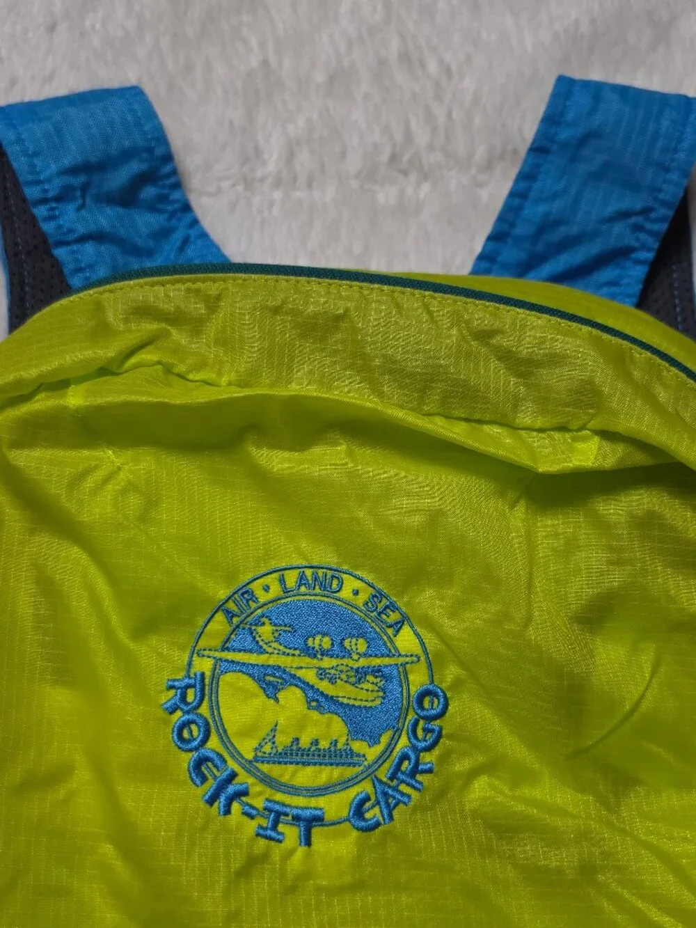 Patagonia Kids Lightweight Pack 15L Chartreuse Green Blue Backpack 48075 FA15